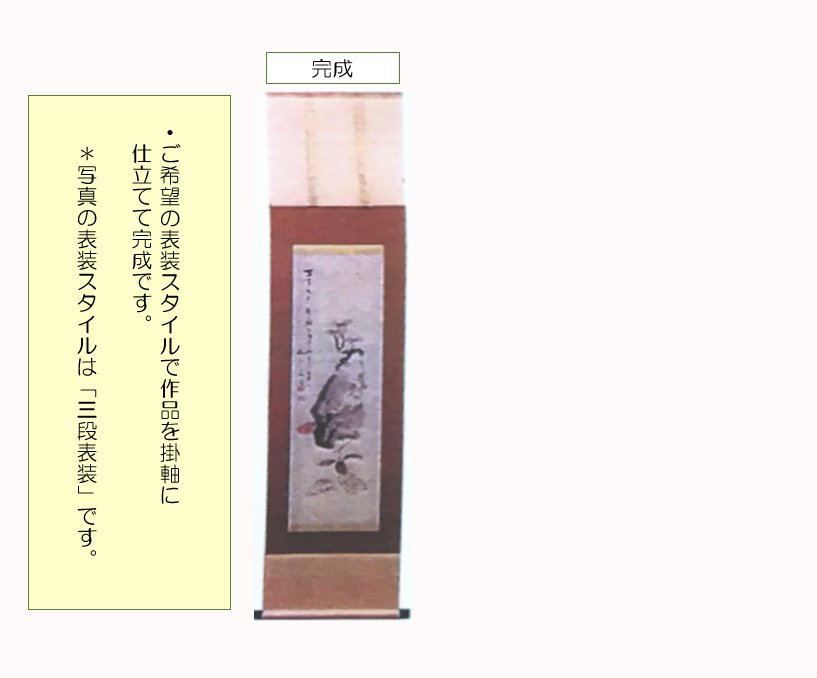 掛軸修復工程6 仕立て直し完成